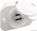 Double 5V USB-A socket 2,4A + 2,4 Input 12-24V 58x45mm  (14.516.11