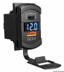 Dubultā rozete  USB A + USB C ar 12/24V voltmetru 3A +3A QC-3  49x25x51mm (14.195.63